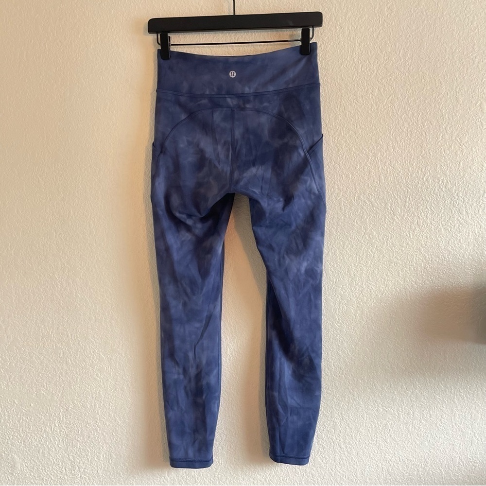 Lululemon Invigorate High Rise Tight 25" Diamond Dye Naval Blue Women’s Size 6 - Picture 3 of 7